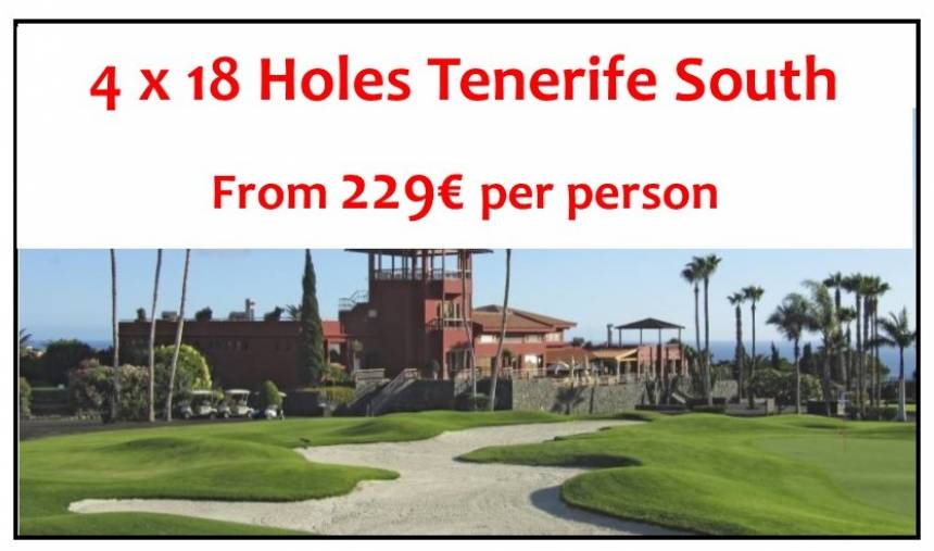 4 x 18 Holes Tenerife South from 229€ pp